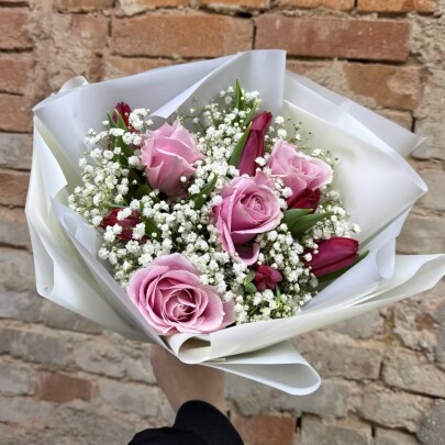 Букет дня "Натуральный  сухоцветов" в ящике фото