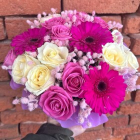 Букет дня "Натуральный  сухоцветов" в ящике фото