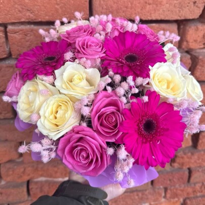 Букет дня "Натуральный  сухоцветов" в ящике фото