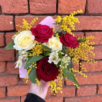 Букет дня "Натуральный  сухоцветов" в ящике фото