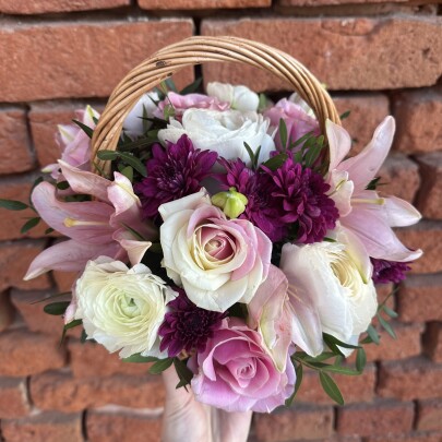 Букет дня "Желтый" в корзине фото