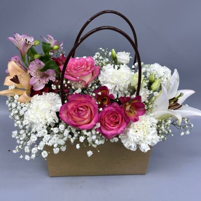 Букет дня "Натуральный  сухоцветов" в ящике фото