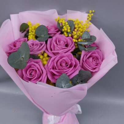 Букет дня "Натуральный  сухоцветов" в ящике фото