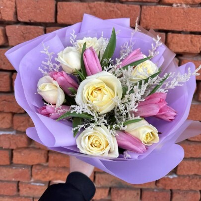 Букет дня "Натуральный  сухоцветов" в ящике фото