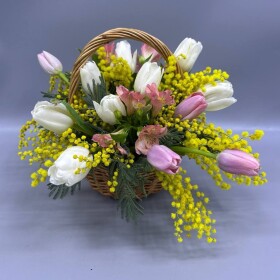 Букет дня "Натуральный  сухоцветов" в ящике фото