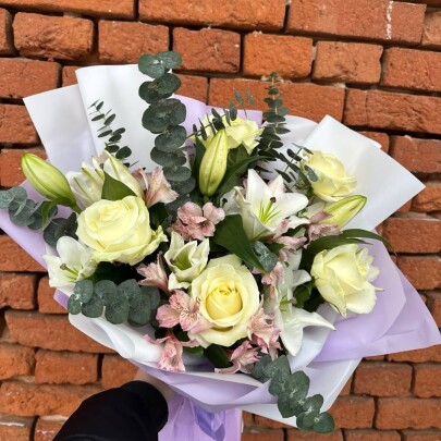 Букет дня "Натуральный  сухоцветов" в ящике фото