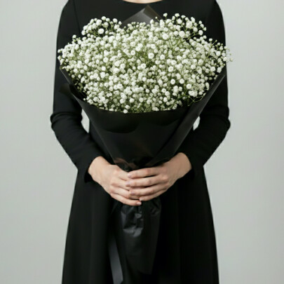 10 Белых Гиспофил (Траур) фото