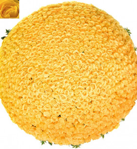 1001 Желтая Роза (40 см.) в корзине фото