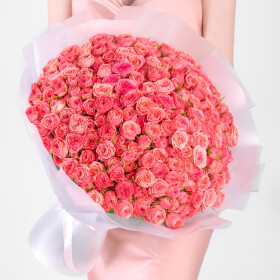 101 Роза Корал Йо Йо (50 см.) фото