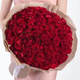 101 Роза Черри Хеопс (40 см.) фото