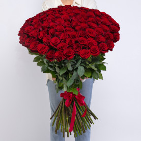 101 Красная Роза (100 см.) фото