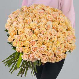 101 Кремовая Роза (60 см.) фото