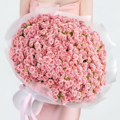 101 Кустовая Розовая Роза (40 см.) фото
