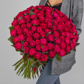 101 Малиновая Роза (60 см.) фото
