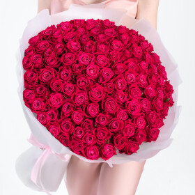 101 Малиновая Роза (70 см.) фото