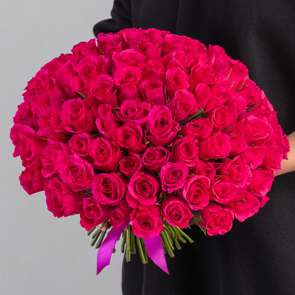 101 Малиновая Роза (40 см.) фото