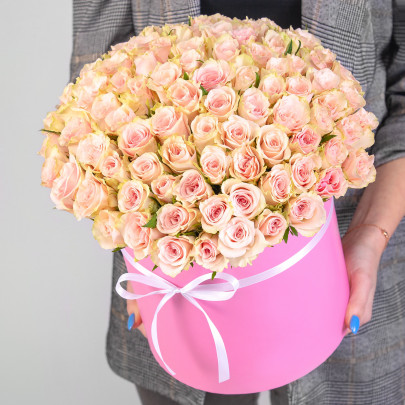 101 Розовая Роза (40 см.) в коробке фото