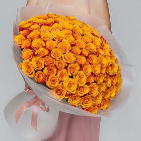 101 Оранжевая Роз (70 см.) фото
