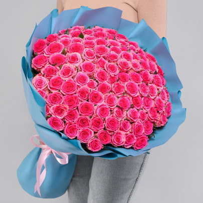 101 Розовая Роза (70 см.) фото