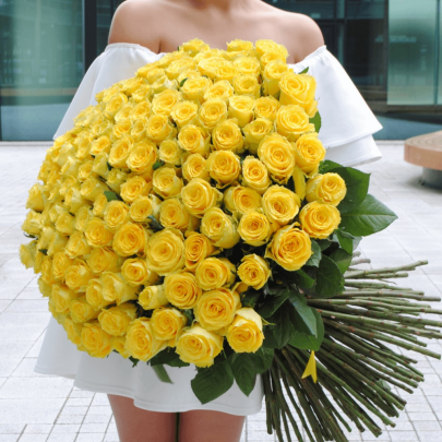 101 Желтая Роза (70 см.) фото
