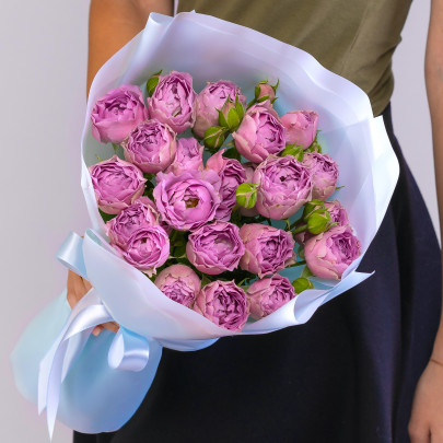 11 Роз Лавендер Баблс (40 см.) фото
