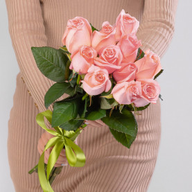 11 Розовых Роз (40 см.) фото