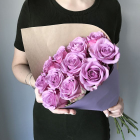11 Сиреневых Роз (60 см.) фото