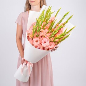 15 Коралловых Гладиолусов фото