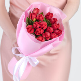 15 Красных Тюльпанов фото