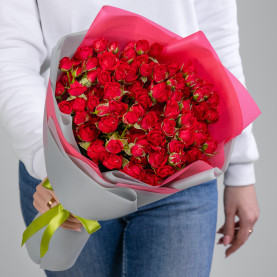 15 Кустовых Красных Роз (40 см.) фото