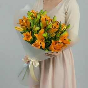 15 Оранжевых Лилий фото