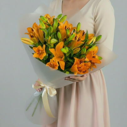 15 Оранжевых Лилий фото