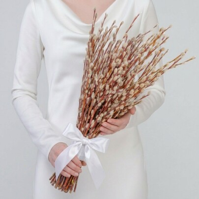 Букет из живых цветов "15 Пучков Вербы" фото