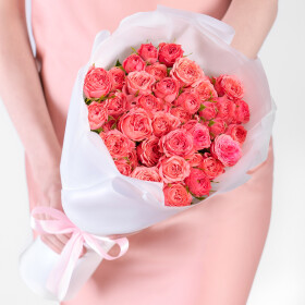 15 Роз Корал Йо-Йо (40 см.) фото