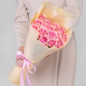 15 Розовых Роз (60 см.) фото