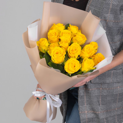 15 Желтых Роз (50 см.) фото