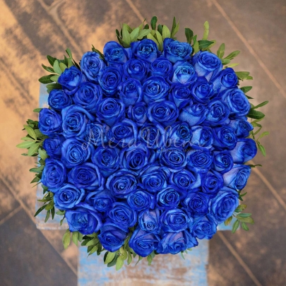 51 Синяя Роза (40 см.) в коробке фото изображение 4