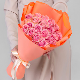19 Розовых Роз (50 см.) фото