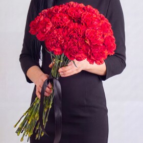 20 Красных Гвоздик (траур) фото