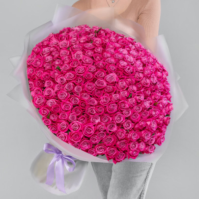 201 Ярко-Розовая Роза (70 см.) фото
