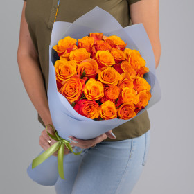 21 Оранжевая Роза (40 см.) фото