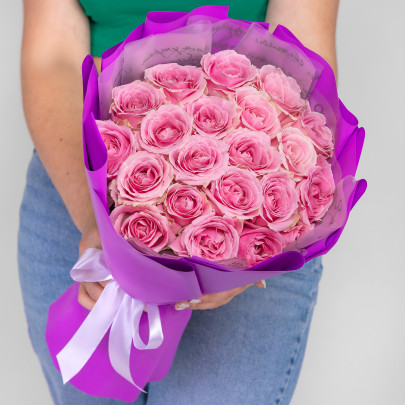 21 Розовая Роза (40 см.) фото