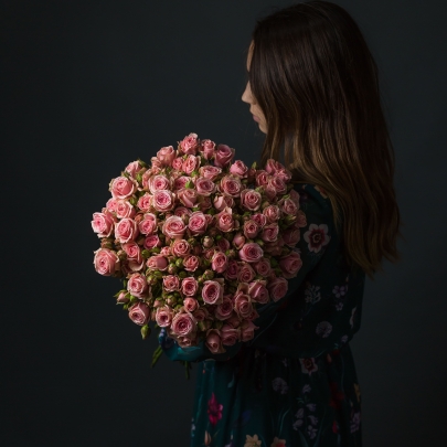 21 Кустовая Розовая Роза (50 см.) фото изображение 3