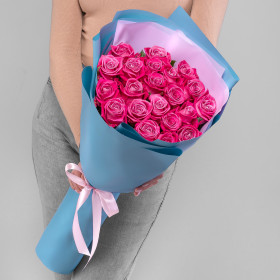 21 Ярко-Розовая Роза (70 см.) фото