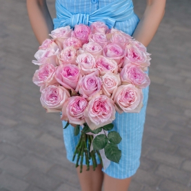 25 Пионовидных Роз Pink Ohara (50 см.) фото