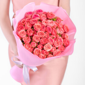 25 Роз Корал Йо-Йо (40 см.) фото