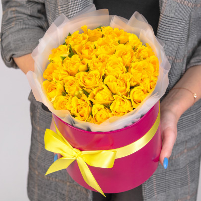 25 Желтых Роз (40 см.) в коробке фото