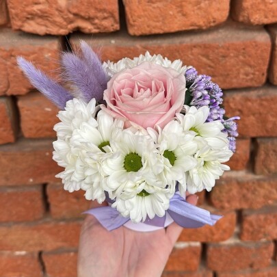 Букет дня "Сухоцветы №15" в шляпной коробке Букет дня "Сухоцветы №15" в шляпной коробке фото