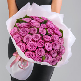 35 Фиолетовых Роз (40 см.) фото