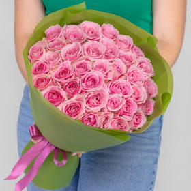 35 Розовых Роз (40 см.) фото